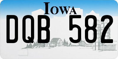 IA license plate DQB582