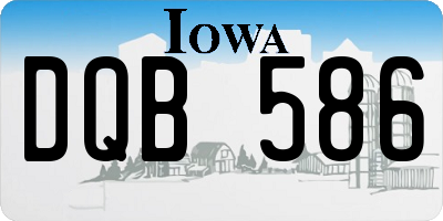 IA license plate DQB586
