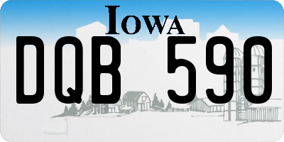 IA license plate DQB590