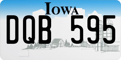 IA license plate DQB595