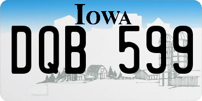 IA license plate DQB599