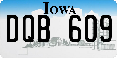 IA license plate DQB609