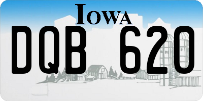 IA license plate DQB620