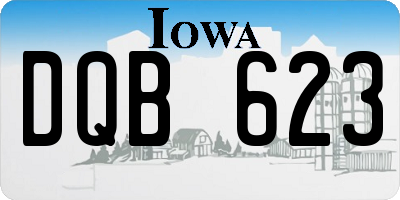 IA license plate DQB623