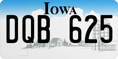 IA license plate DQB625