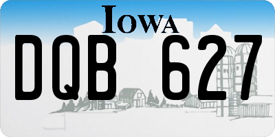 IA license plate DQB627