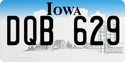 IA license plate DQB629