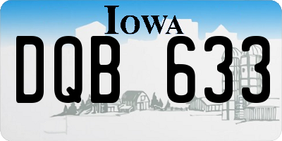 IA license plate DQB633
