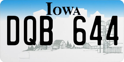 IA license plate DQB644