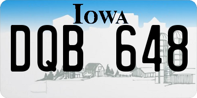 IA license plate DQB648