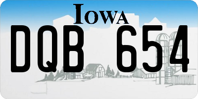 IA license plate DQB654