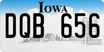 IA license plate DQB656
