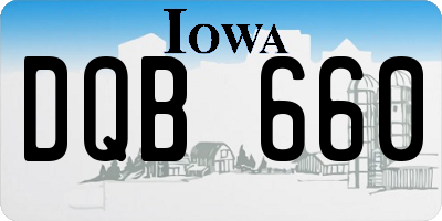 IA license plate DQB660