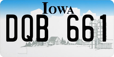 IA license plate DQB661