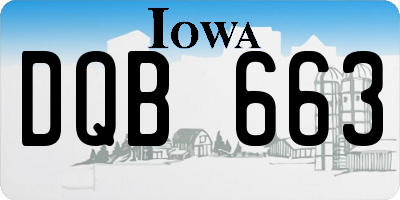 IA license plate DQB663