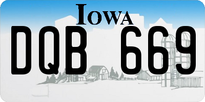 IA license plate DQB669