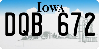 IA license plate DQB672