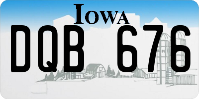 IA license plate DQB676