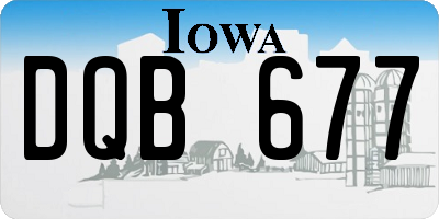 IA license plate DQB677
