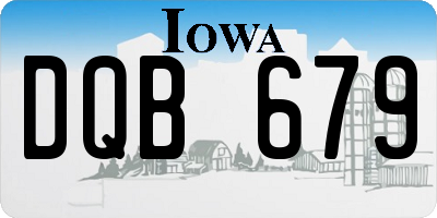 IA license plate DQB679