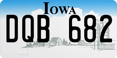 IA license plate DQB682