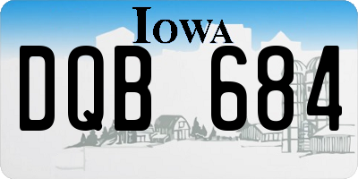 IA license plate DQB684