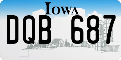 IA license plate DQB687