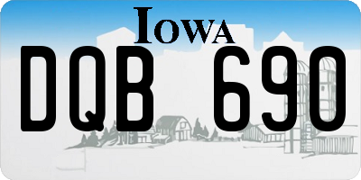 IA license plate DQB690