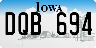 IA license plate DQB694