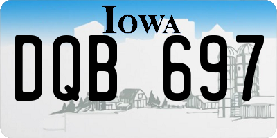 IA license plate DQB697