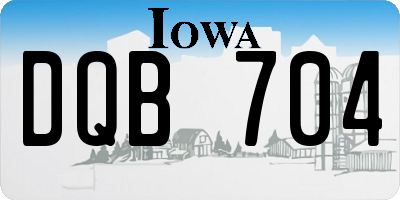 IA license plate DQB704