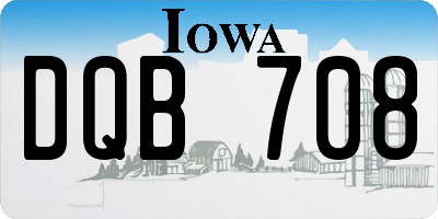 IA license plate DQB708