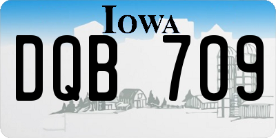 IA license plate DQB709
