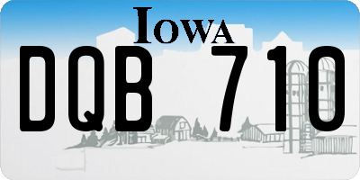 IA license plate DQB710