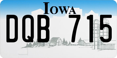 IA license plate DQB715
