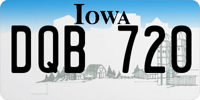 IA license plate DQB720