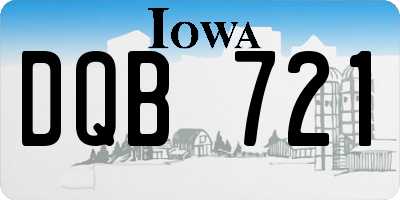 IA license plate DQB721