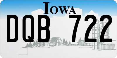 IA license plate DQB722