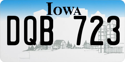 IA license plate DQB723