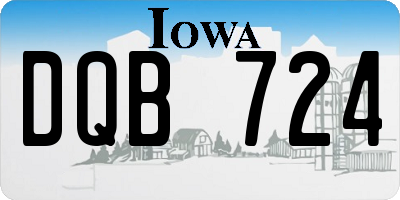 IA license plate DQB724