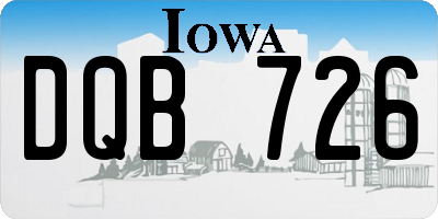 IA license plate DQB726