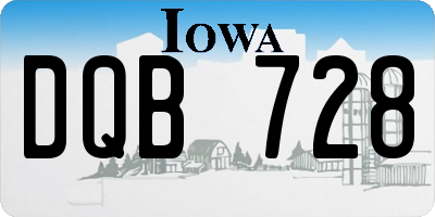 IA license plate DQB728