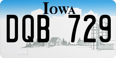 IA license plate DQB729