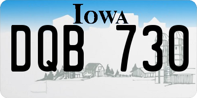 IA license plate DQB730