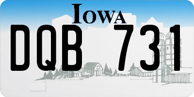 IA license plate DQB731