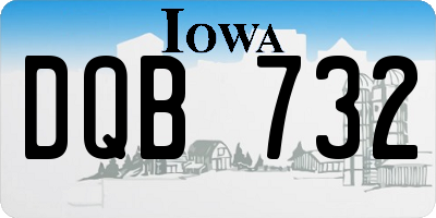IA license plate DQB732