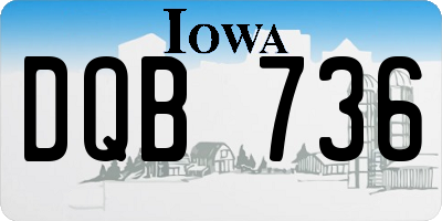 IA license plate DQB736