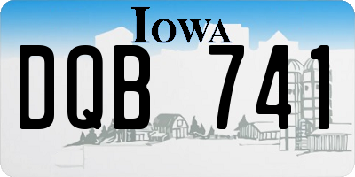 IA license plate DQB741
