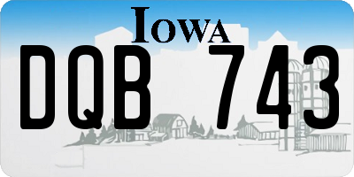 IA license plate DQB743