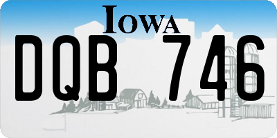 IA license plate DQB746